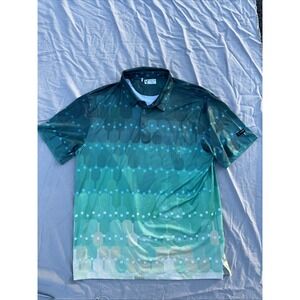 Mens‎ X Large Yatta Golf print polo shirt (2Y-2)